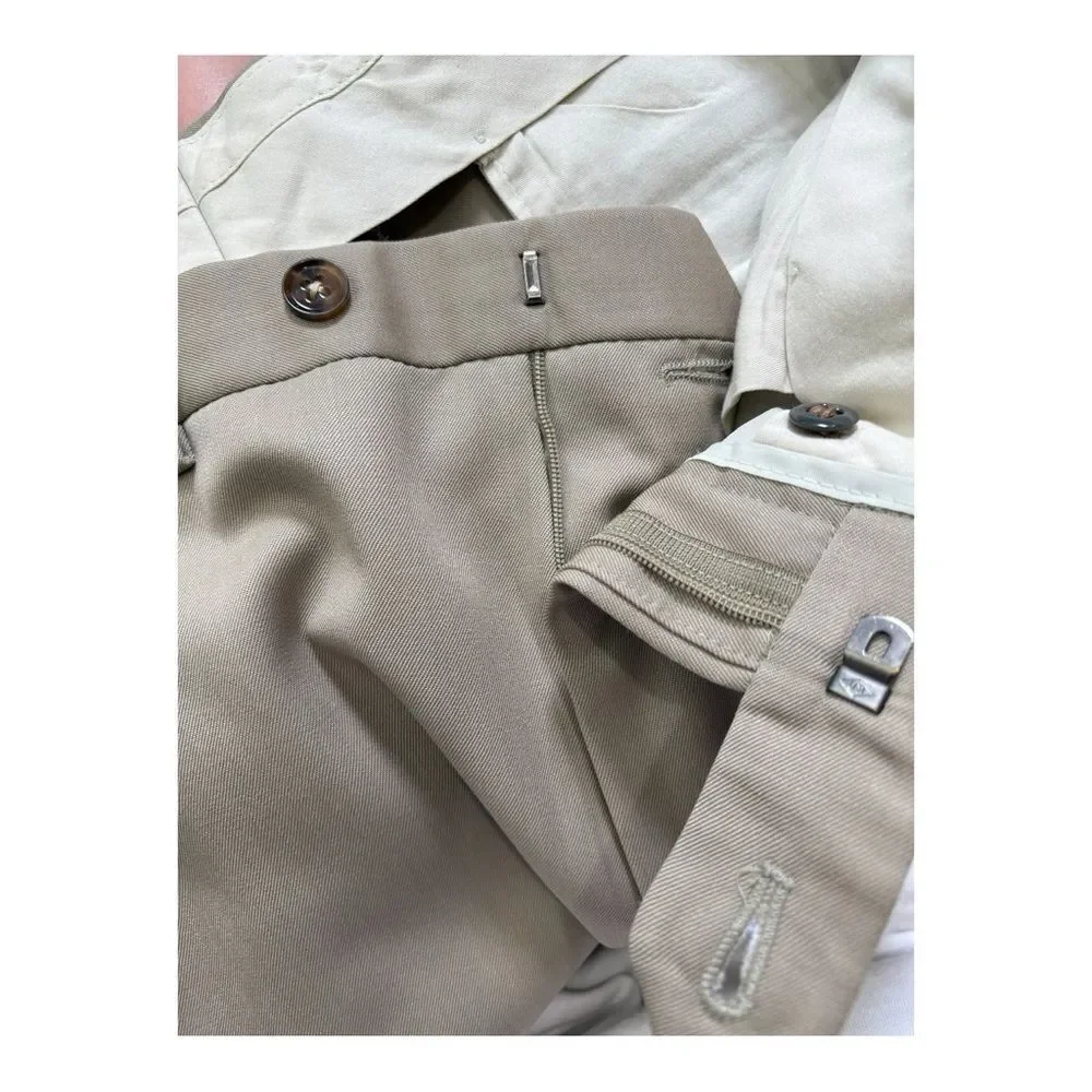 Brooks Brothers Mens Madison Dress Pants 100% Wool Size 36x32 tan